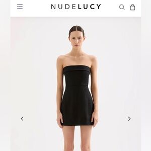 Nude Lucy Classic Black Strapless Dress
